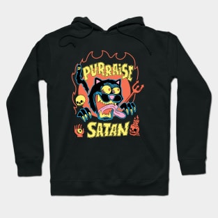 Purraise Satan by Tobe Fonseca Hoodie